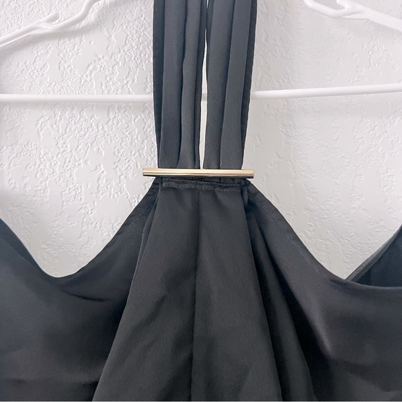 Jason Wu Front Bar Black Halter Top Size 12 - Picture 8 of 10